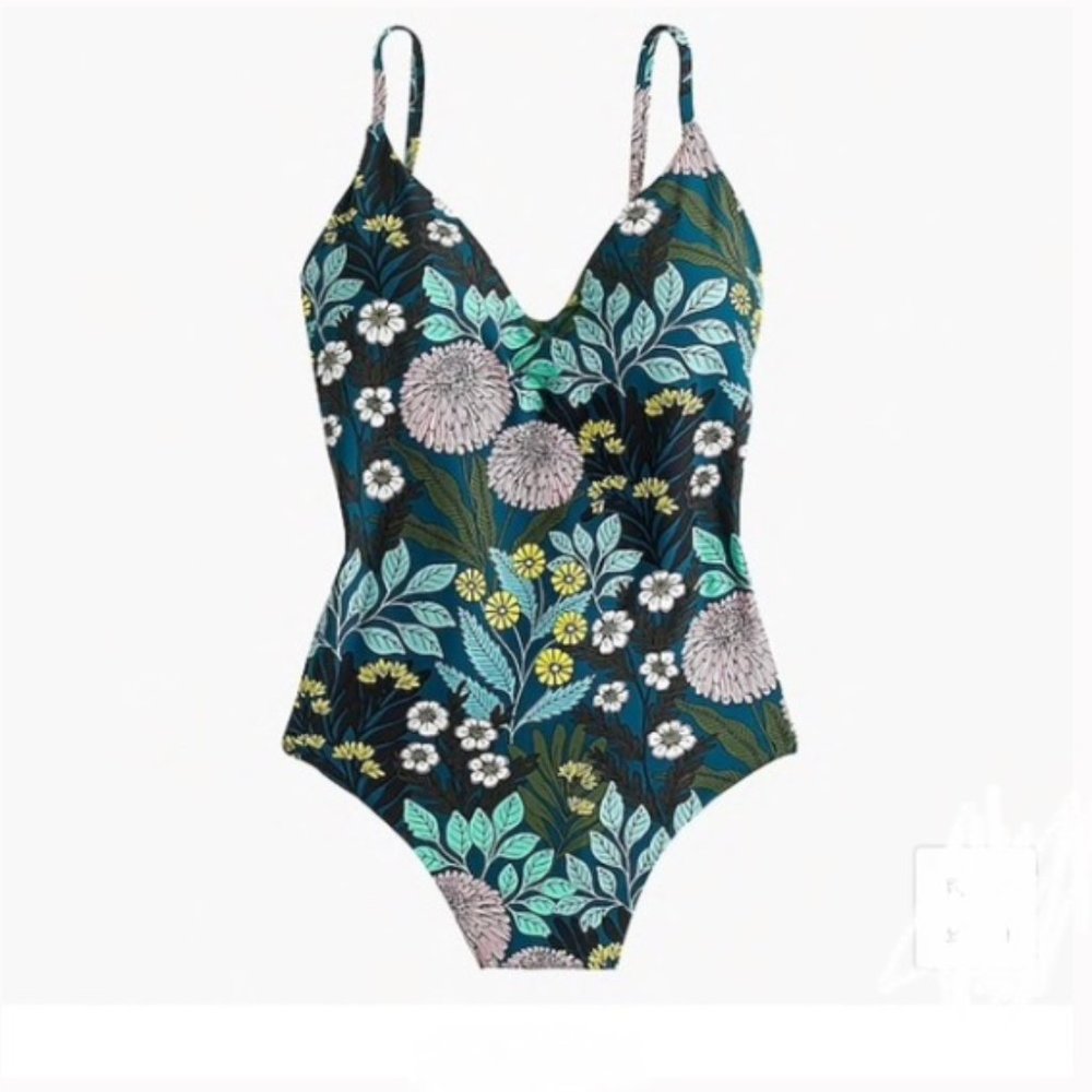 J.Crew X Abigail Borg Ruched Back One-Piece $128